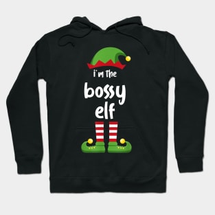 I'm The Bossy Elf Family Matching Christmas Pajama Gifts Hoodie